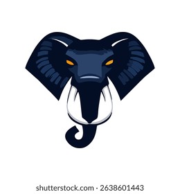 Elephant logo style design Vector illustration of elephant head