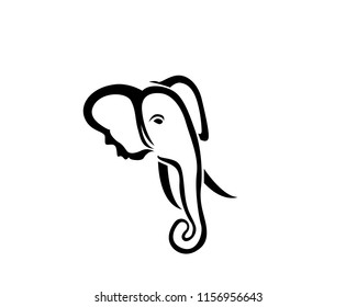 Elephant logo and symbols template
