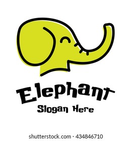 Elephant logo template. 