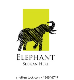 Elephant logo template. 