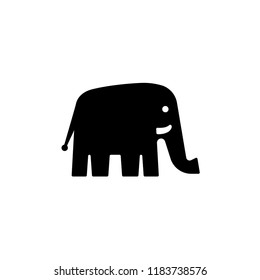 Elephant logo template, vector icon isolated on white background