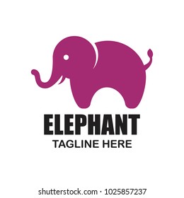 elephant logo with text space for your slogan / tagline, vector illustration