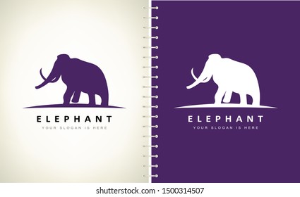 Elephant logo vector. Animal design.