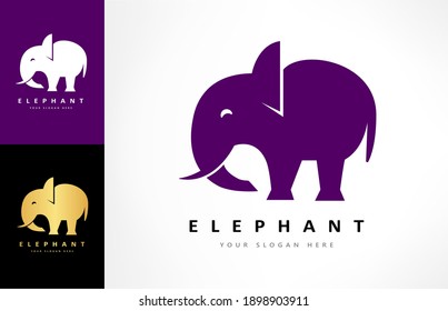 Elephant logo vector. Animal design.