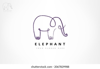 Elephant logo vector. Animal design.