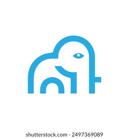 Vector de logotipo de elefante para negocios