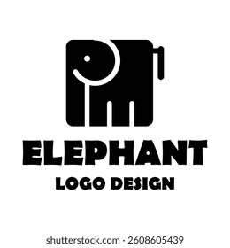 An elephant logo vector design