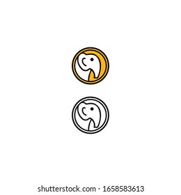 Elephant logo vector design various styles. unique elephant logo