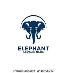 Elephant logo vector, Elephant Head logo design template