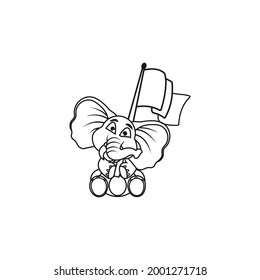 elephant logo vector and icon