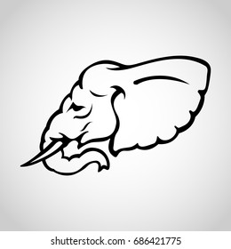 elephant logo vector icon design