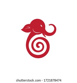 elephant logo vector icon illustration design