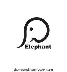 ilustración de icono del vector del logotipo de elefante
