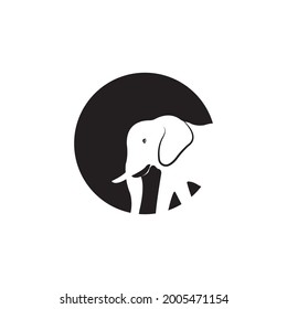 ilustración de icono del vector del logotipo de elefante
