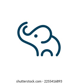 elephant logo vector icon illustration
