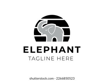 elephant logo vector icon illustration