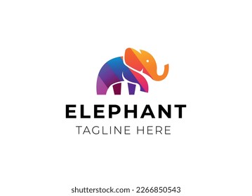 elephant logo vector icon illustration