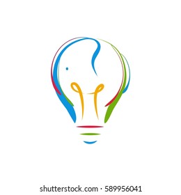 Elephant logo vector illustration.