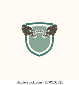 elephant logo - vector illustration, emblem design on icon background