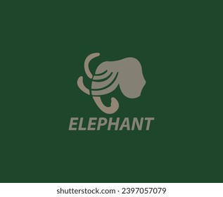 Elephant Logo Vektor Illustration Symbol Logo Stok Vektor