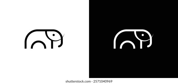 Elephant Logo Vector Illustration icon.