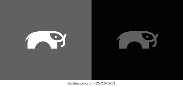 Elephant Logo Vector Illustration icon.