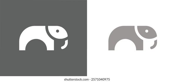 Elephant Logo Vector Illustration icon.