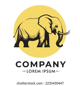 Elephant logo vector illustration. Indian Elephant vector illustration 