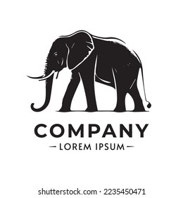 Elephant logo vector illustration. Indian Elephant vector illustration 