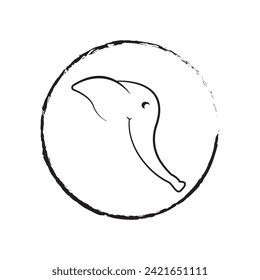 elephant logo vector illustration template