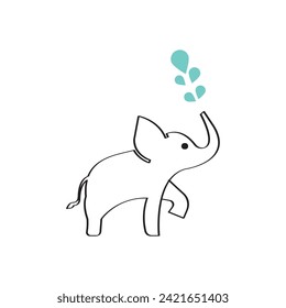 elephant logo vector illustration template