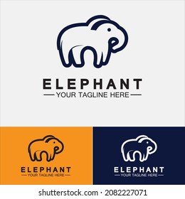 Elephant Logo Vector Illustrator Design Template
