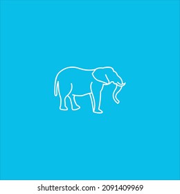 elephant logo vector template line art