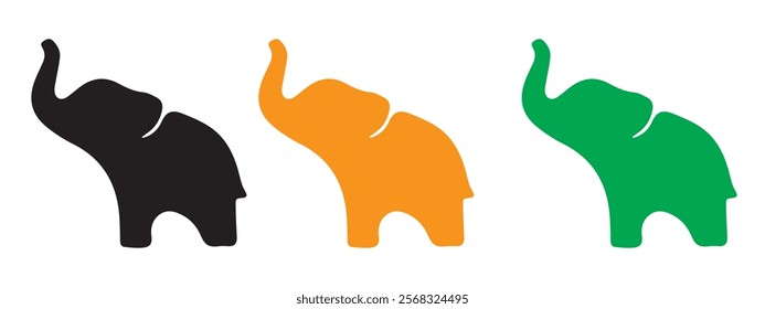 Elephant logo vector, Elephant zoo icon Vector illustration. EPS 10.