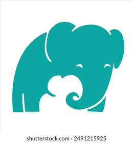 Elephant logo vector, Elephant Zoo safari logo design template