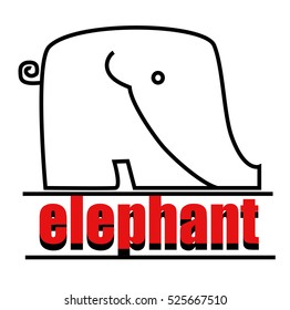 elephant logo to your company. Vector illustration