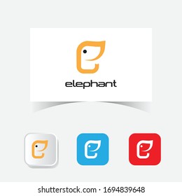 elephant logo-letter logo E. elephant head.
elephant app,