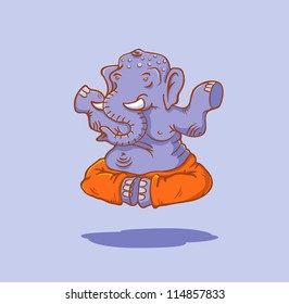 The elephant in the lotus position