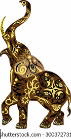 Elephant a mammal, a mammoth an illustration, a graphic sample on an elephant,  ornament on an animal 