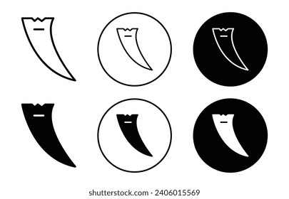 elephant mammoth Tusk icon symbol illustration graphics set