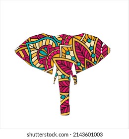Elephant mandala   Elephant card   Animal Mandala made in vector  Illustration for design  pattern  Hand drawn map and Elephant   mandala  Use for children clothes   t shirt designs 