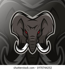 Elephant mascot esport logo, cool esports logo for you game lovers, very easy to use or print