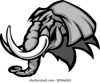 Elephant Mascot Head Graphic