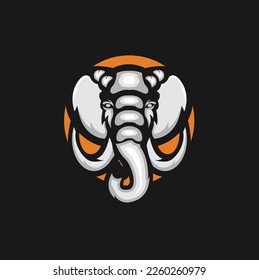 Elephant mascot logo design template