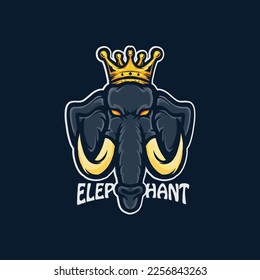 elephant mascot logo design vector illustration