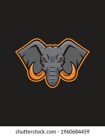elephant mascot logo esports  vector