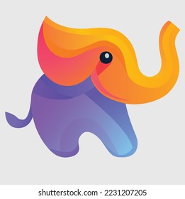 Elephant Mascot Logo, Elephant vector design, Animal Gradient Logo Design, Elephant Minimal logo, Branding, Creative logo designs, vector illustration, Sports Elephant Vector Gradient Icon, Symbol - Shutterstock ID 2231207205