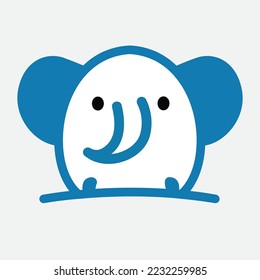 Logo de la mascota del elefante, diseño del vector del elefante, diseño del logotipo del gradiente animal, logotipo mínimo del elefante, promoción de marca, diseños creativos del logotipo, ilustración del vector, icono del elefante deportivo, icono del bebé lindo