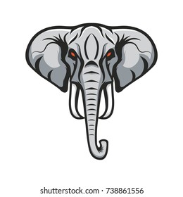 Elephant mascot logo vector design illustration