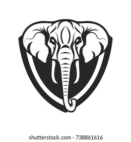 Elephant mascot logo vector design illustration